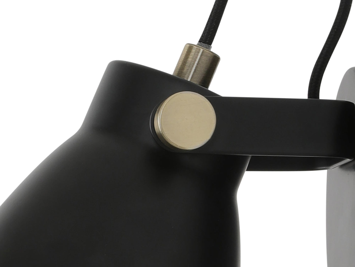 Snelson Adjustable Switched Wall Lamp, 1 x E27, Matt Black and Antique Brass and Khaki