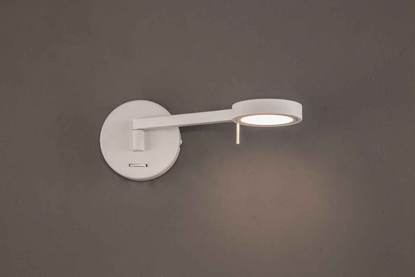 Somerford Switched Adjustable Wall Lamp and Reader, 1 x 8W LED, 3000K, Sand White, 3yrs Warranty