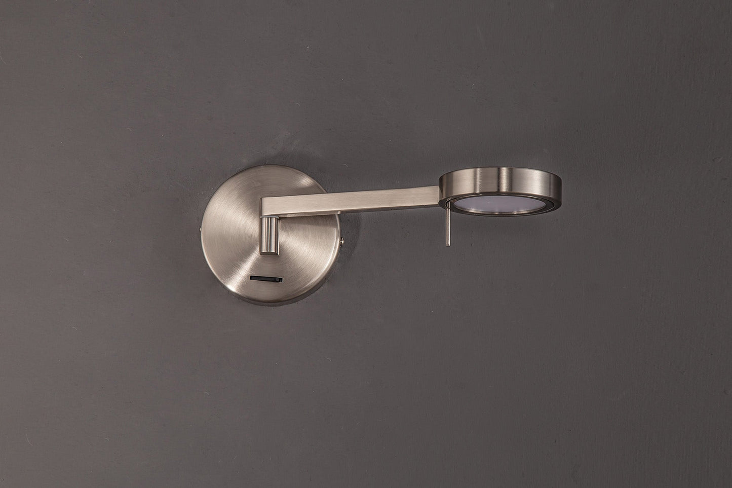 Somerford Switched Adjustable Wall Lamp and Reader, 1 x 8W LED, 3000K, Satin Nickel, 3yrs Warranty
