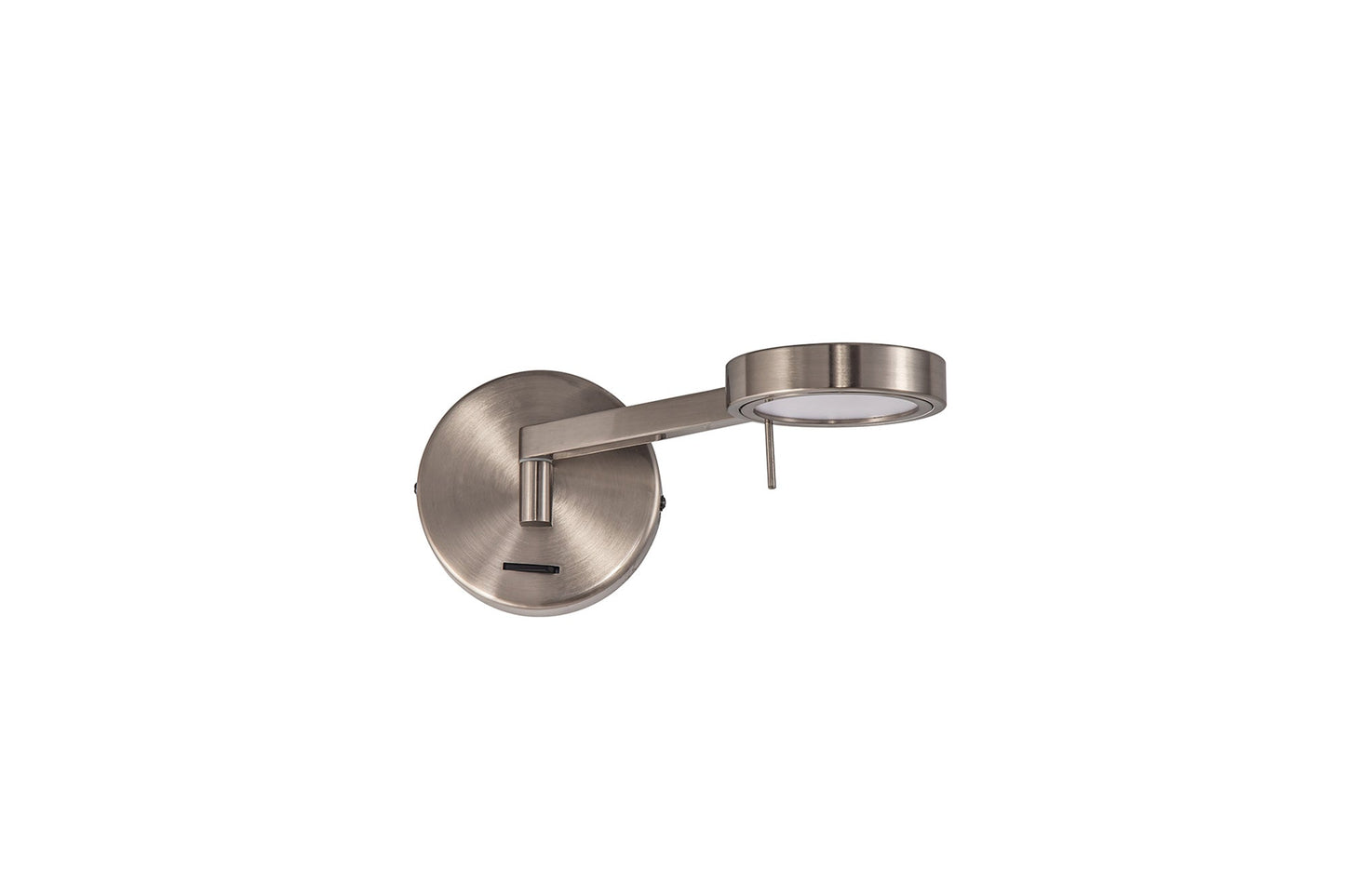 Somerford Switched Adjustable Wall Lamp and Reader, 1 x 8W LED, 3000K, Satin Nickel, 3yrs Warranty
