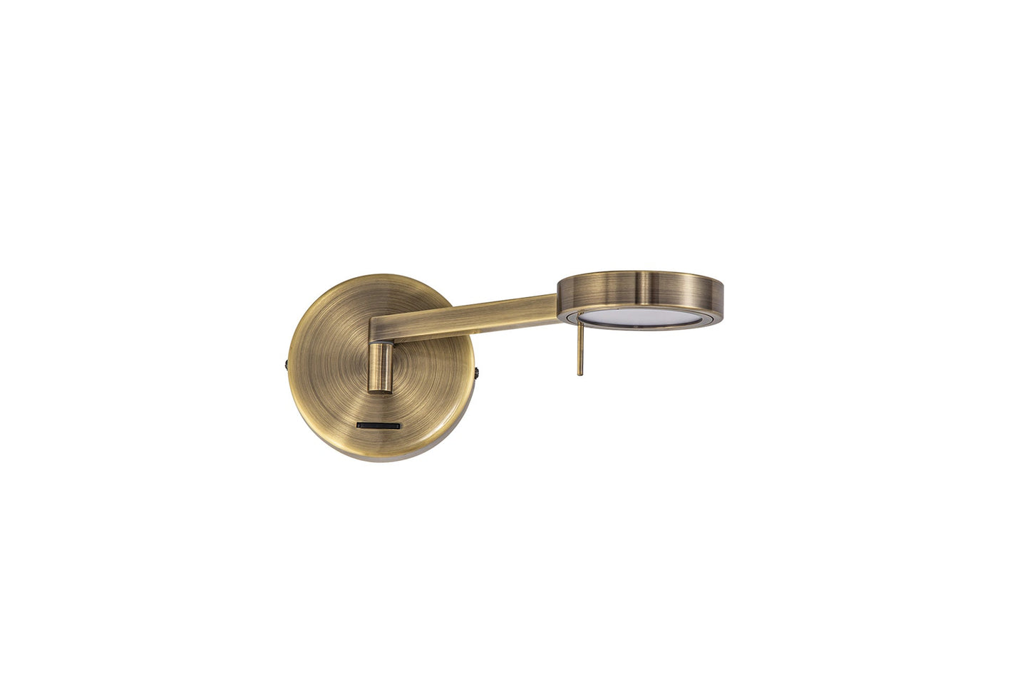 Somerford Switched Adjustable Wall Lamp and Reader, 1 x 8W LED, 3000K, Antique Brass, 3yrs Warranty