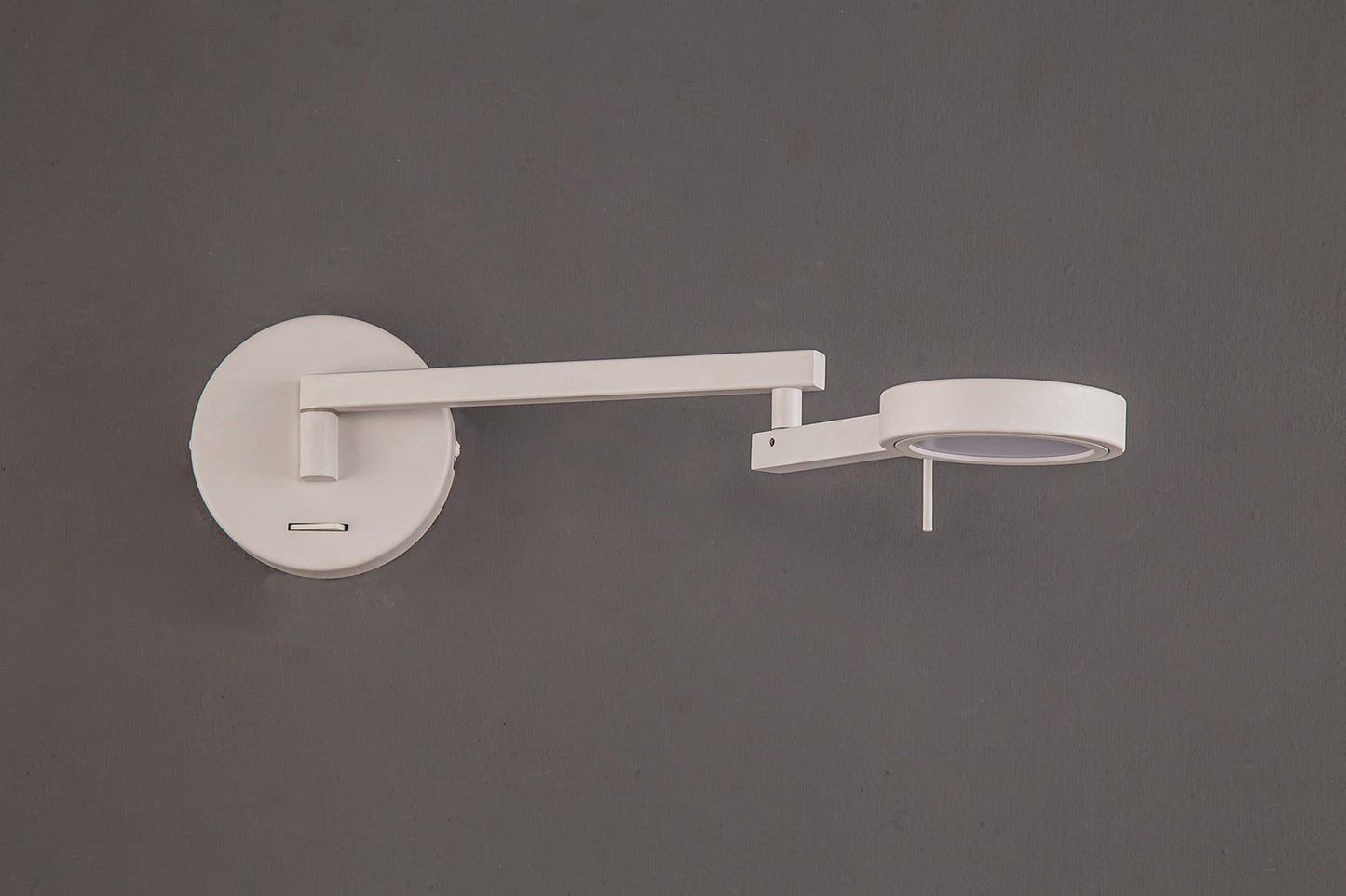 Somerford Switched Adjustable Swing Arm Wall Lamp and Reader, 1 x 8W LED, 3000K, Sand White, 3yrs Warranty
