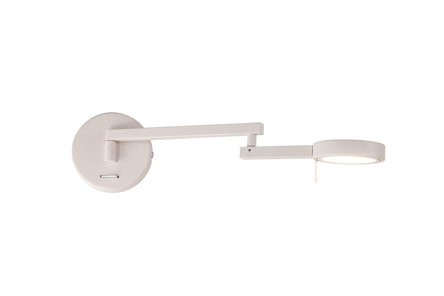 Somerford Switched Adjustable Swing Arm Wall Lamp and Reader, 1 x 8W LED, 3000K, Sand White, 3yrs Warranty