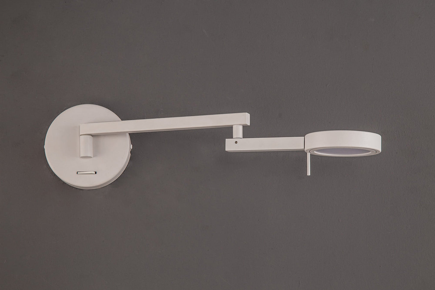 Somerford Switched Adjustable Swing Arm Wall Lamp and Reader, 1 x 8W LED, 3000K, Sand White, 3yrs Warranty