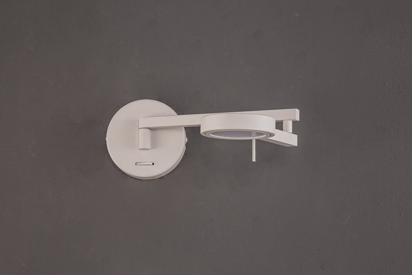 Somerford Switched Adjustable Swing Arm Wall Lamp and Reader, 1 x 8W LED, 3000K, Sand White, 3yrs Warranty