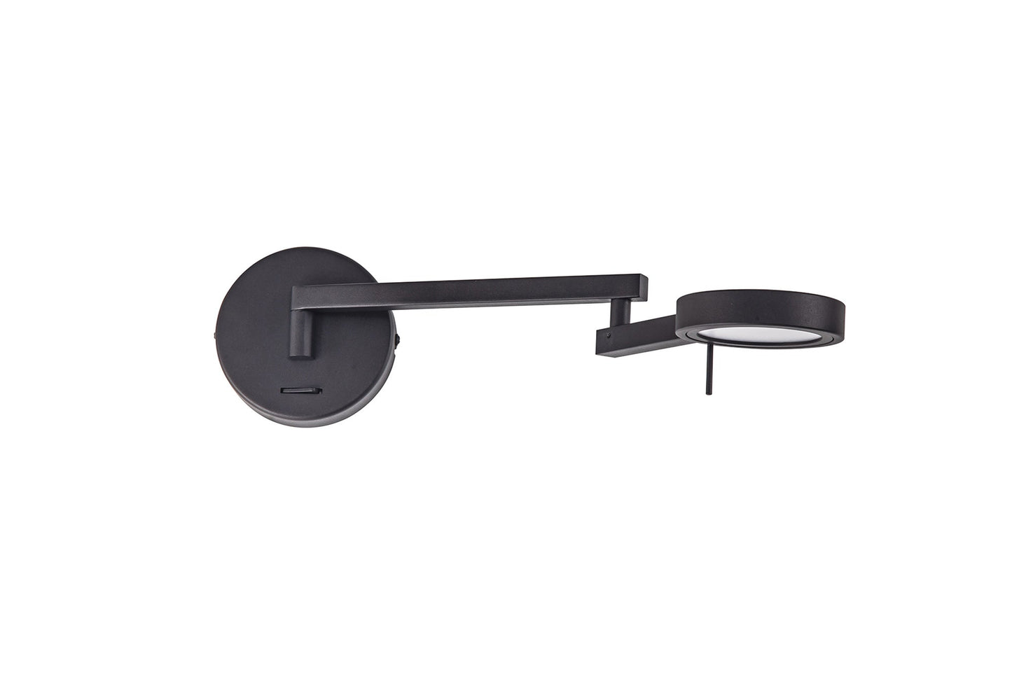 Somerford Switched Adjustable Swing Arm Wall Lamp and Reader, 1 x 8W LED, 3000K, Sand Black, 3yrs Warranty