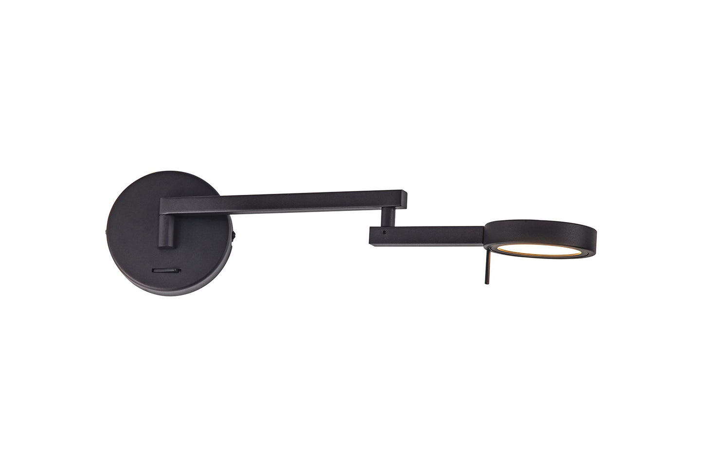 Somerford Switched Adjustable Swing Arm Wall Lamp and Reader, 1 x 8W LED, 3000K, Sand Black, 3yrs Warranty
