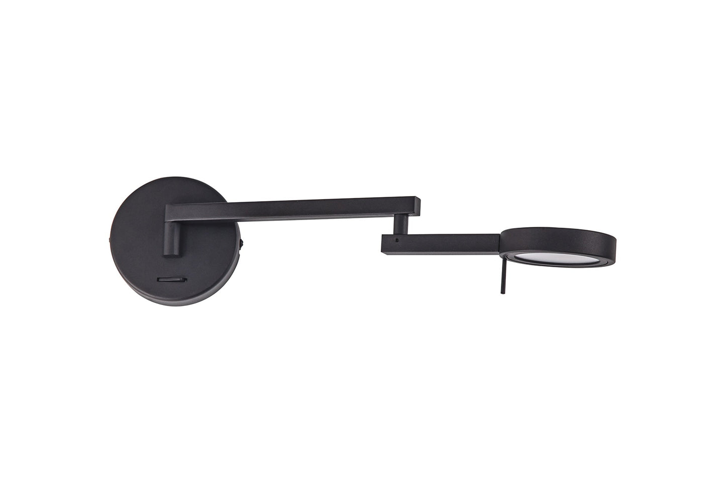 Somerford Switched Adjustable Swing Arm Wall Lamp and Reader, 1 x 8W LED, 3000K, Sand Black, 3yrs Warranty