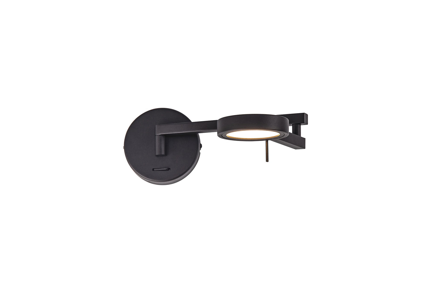 Somerford Switched Adjustable Swing Arm Wall Lamp and Reader, 1 x 8W LED, 3000K, Sand Black, 3yrs Warranty