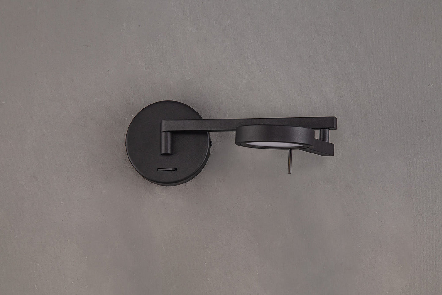 Somerford Switched Adjustable Swing Arm Wall Lamp and Reader, 1 x 8W LED, 3000K, Sand Black, 3yrs Warranty