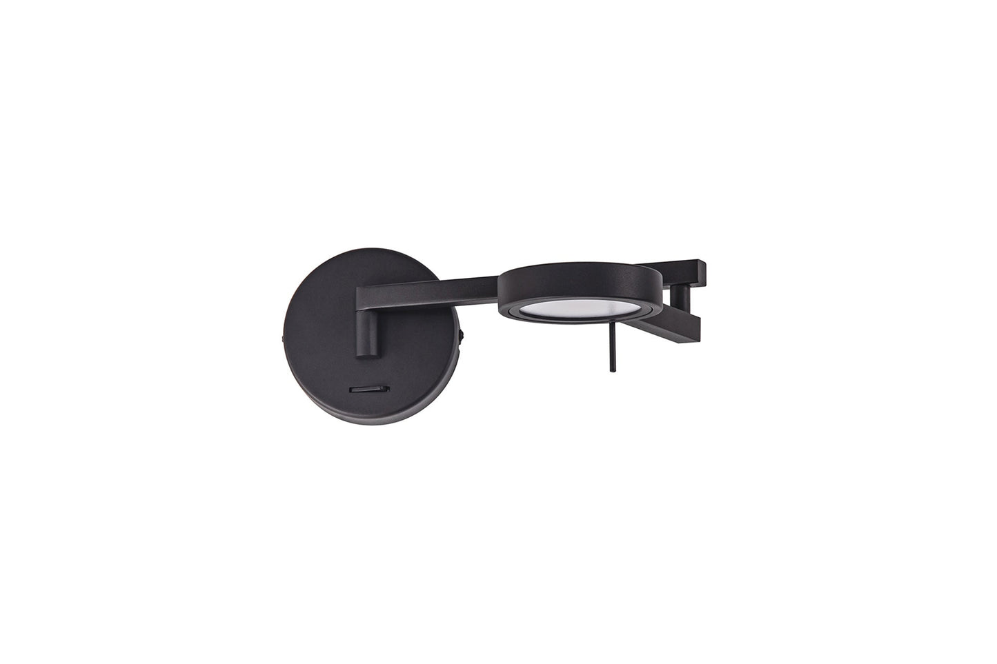 Somerford Switched Adjustable Swing Arm Wall Lamp and Reader, 1 x 8W LED, 3000K, Sand Black, 3yrs Warranty