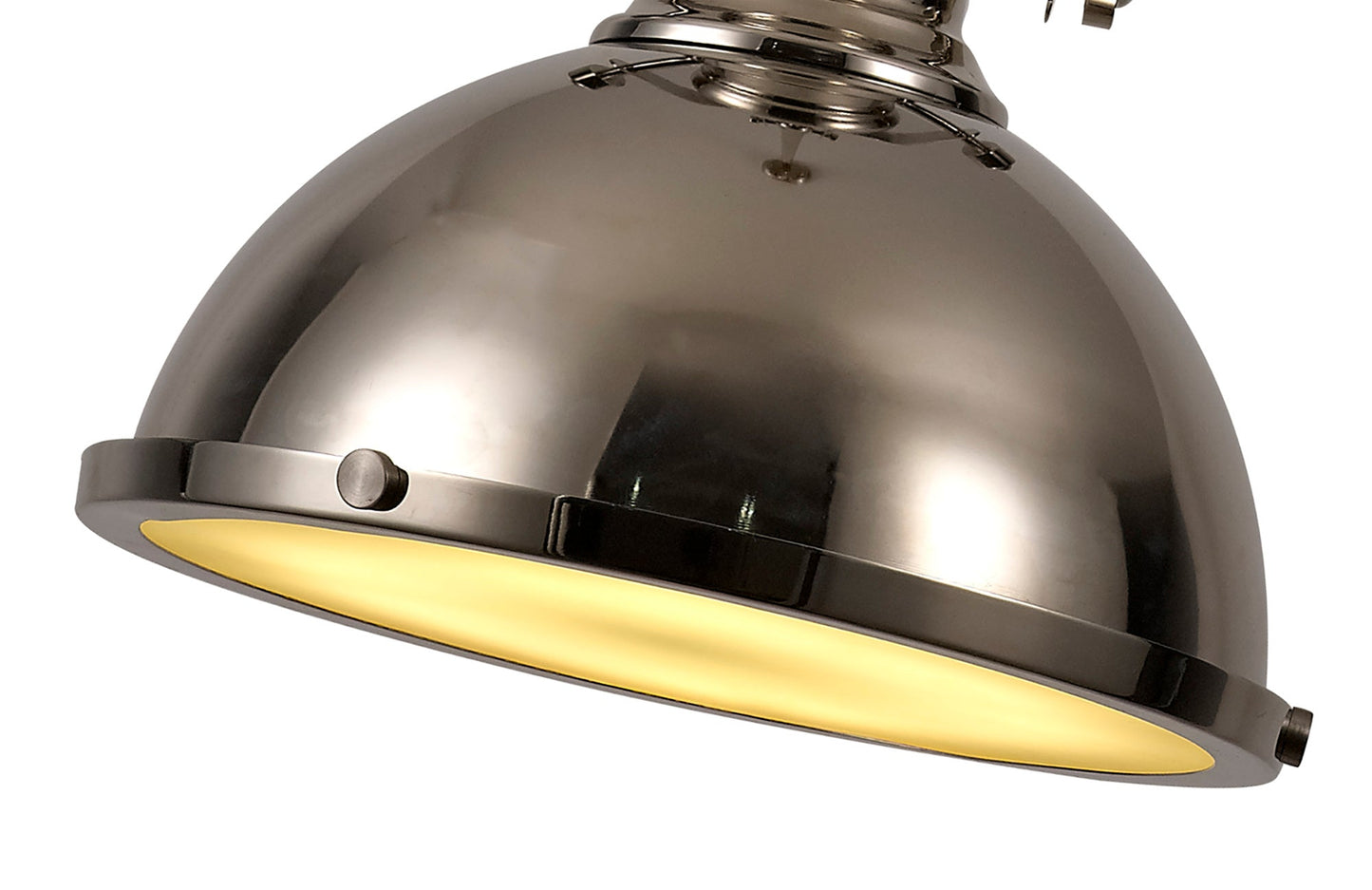 Stanley Pendant, 1 x E27, Polished Nickel and Frosted Glass 2
