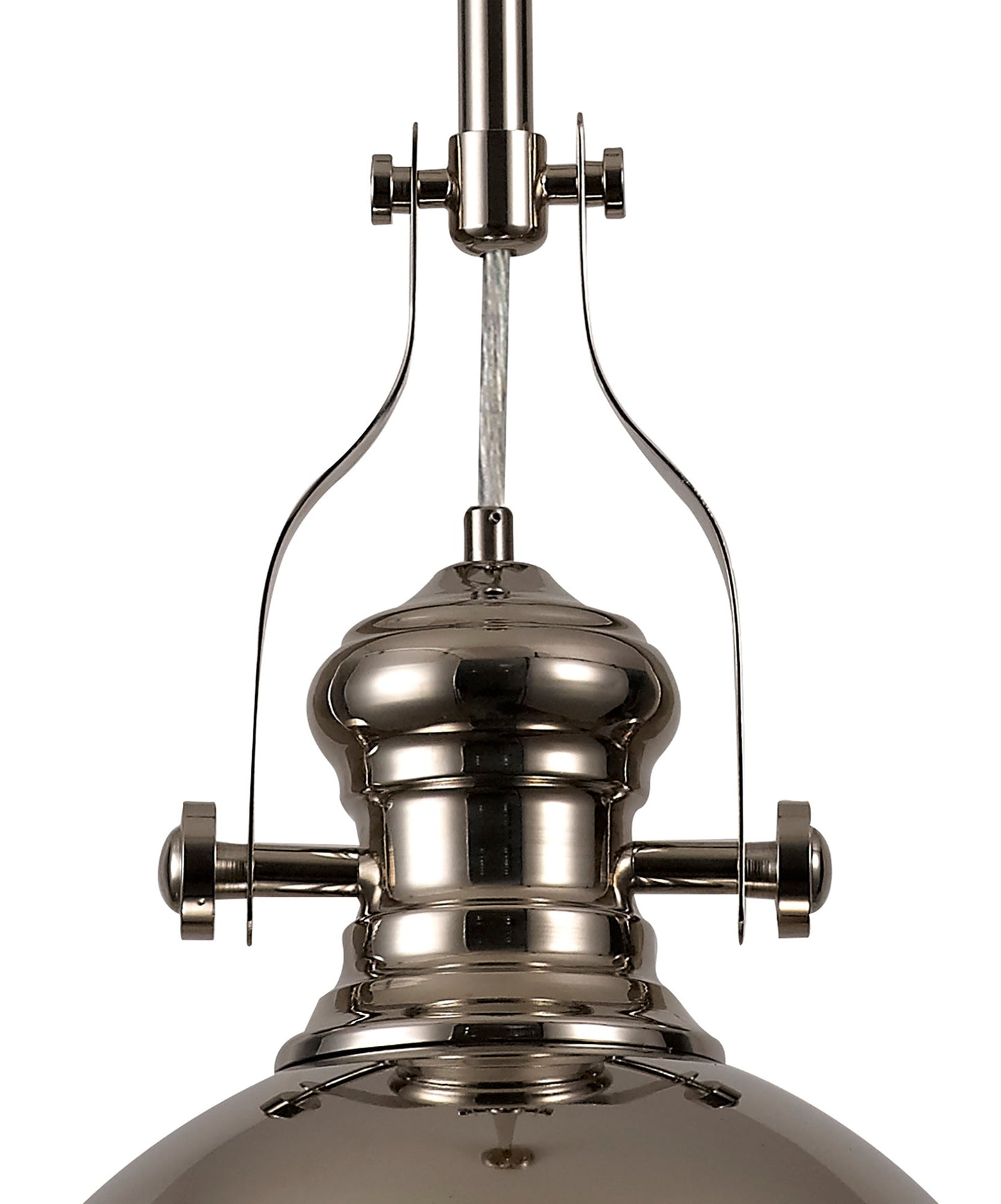 Stanley Pendant, 1 x E27, Polished Nickel and Frosted Glass 2