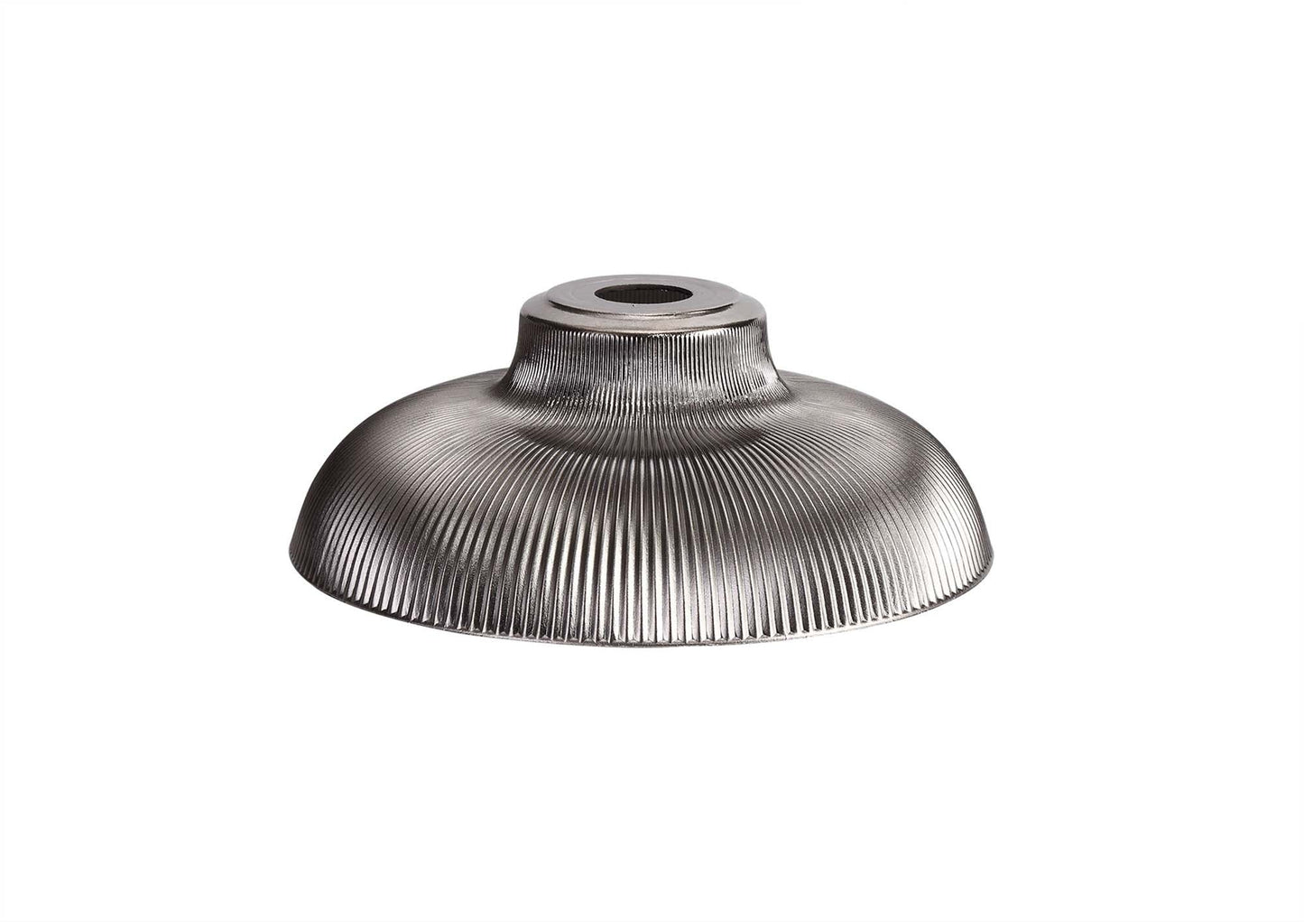 Stanley 1 Light Pendant E27 With 30cm Round Glass Shade, Polished Nickel and Smoked