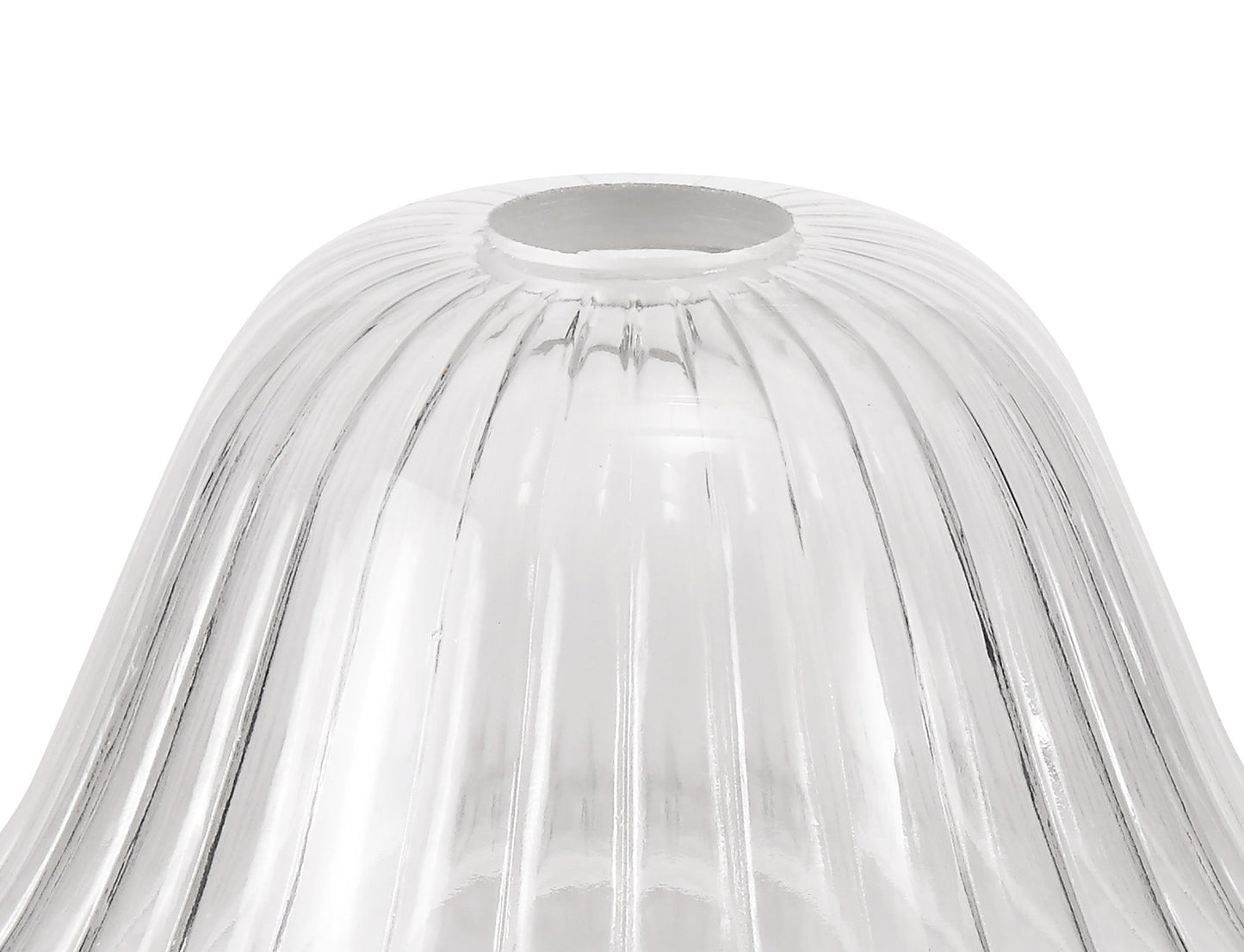 Stanley 1 Light Pendant E27 With 30cm Bell Glass Shade, Antique Brass and Clear
