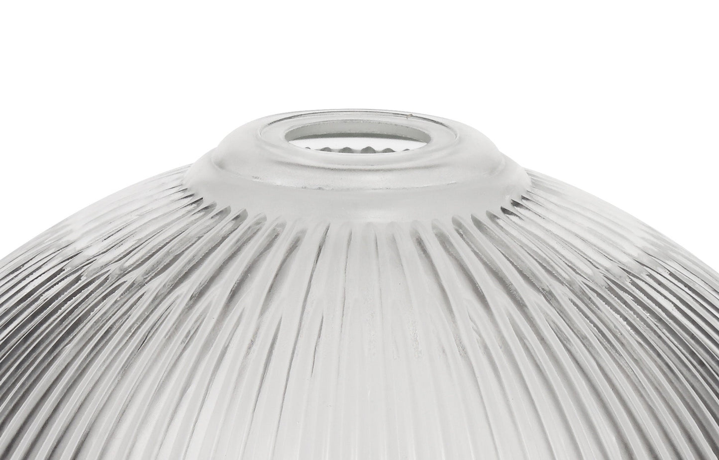 Stanley 1 Light Pendant E27 With 38cm Dome Glass Shade, Antique Brass and Clear