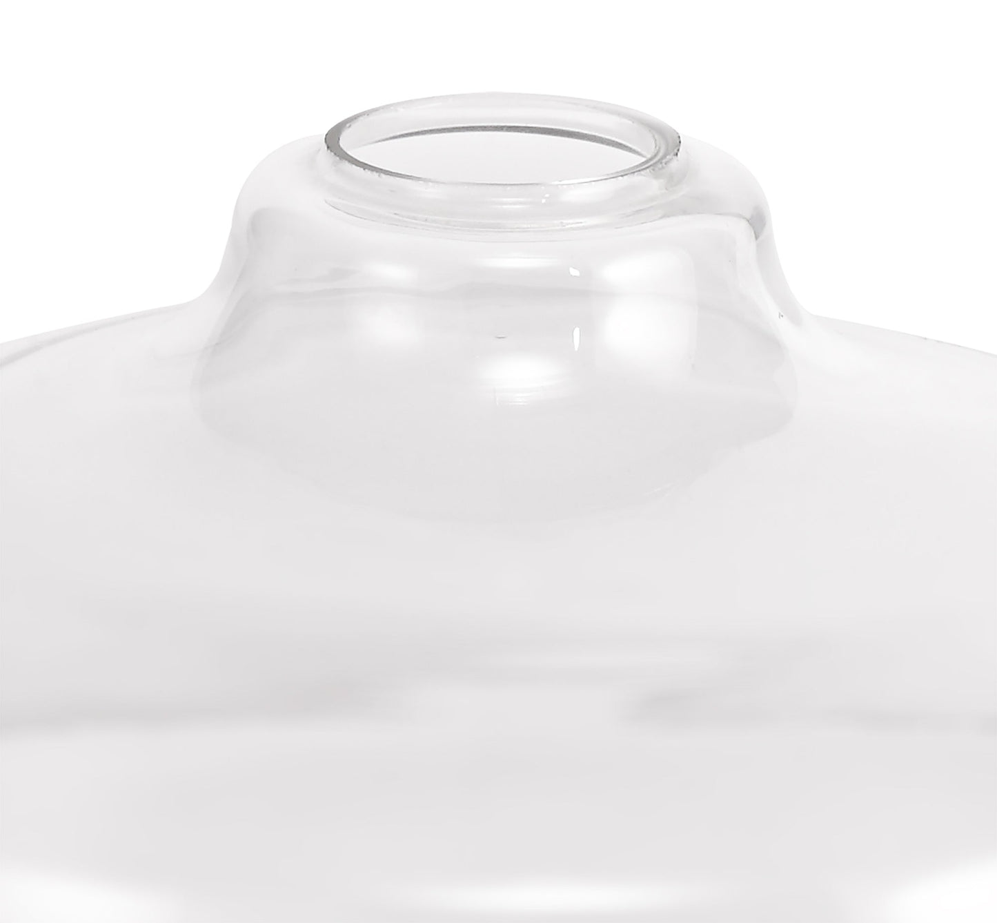 Stanley 1 Light Pendant E27 With 30cm Flat Round Glass Shade, Polished Nickel and Clear