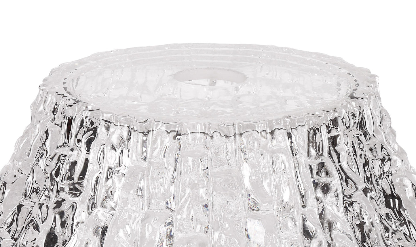 Stanley Round 38cm Patterned Clear Glass Lampshade