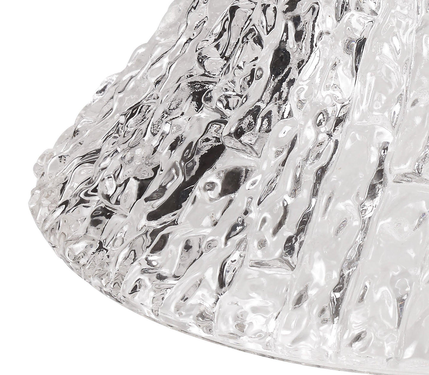 Stanley Round 38cm Patterned Clear Glass Lampshade