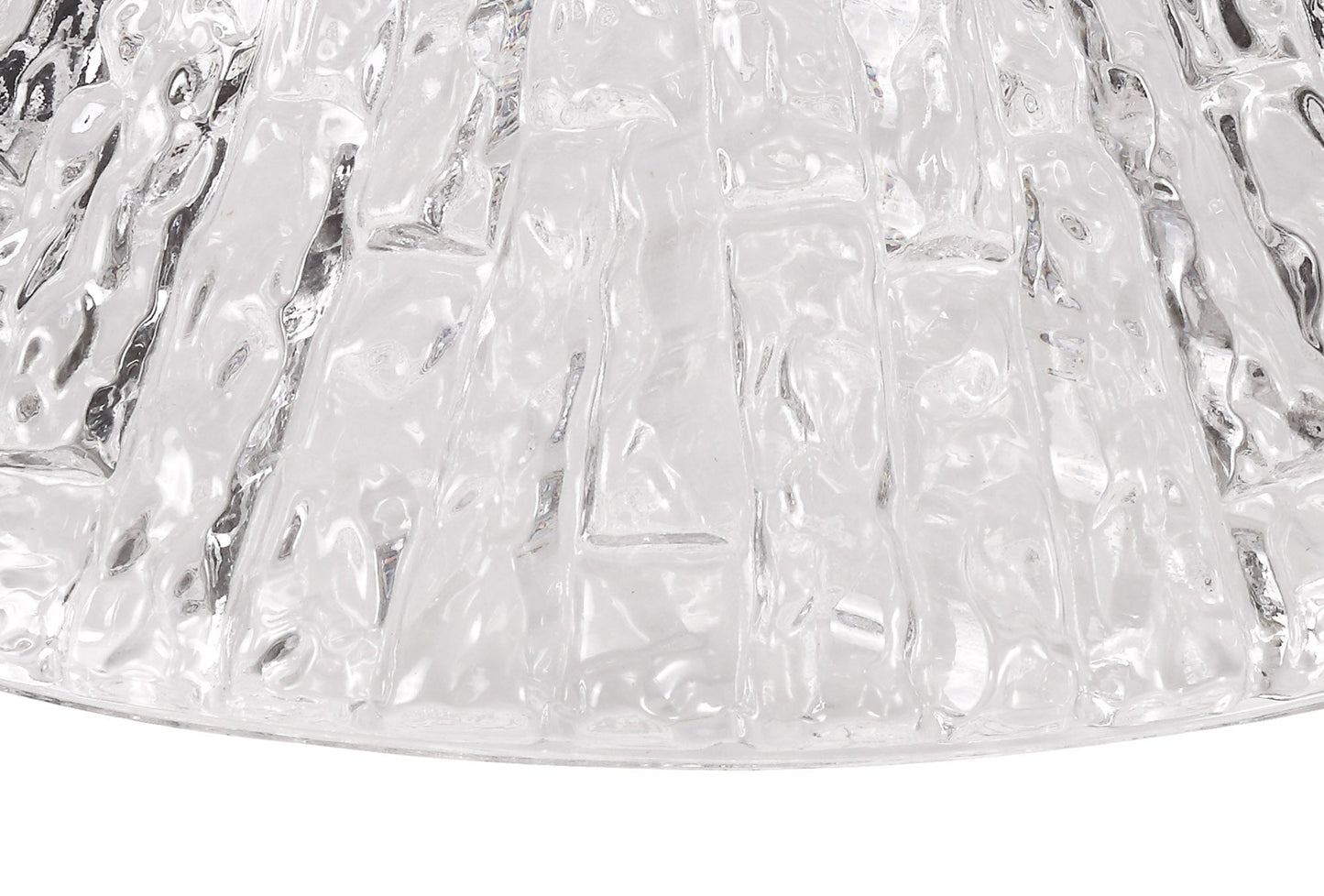 Stanley Round 38cm Patterned Clear Glass Lampshade