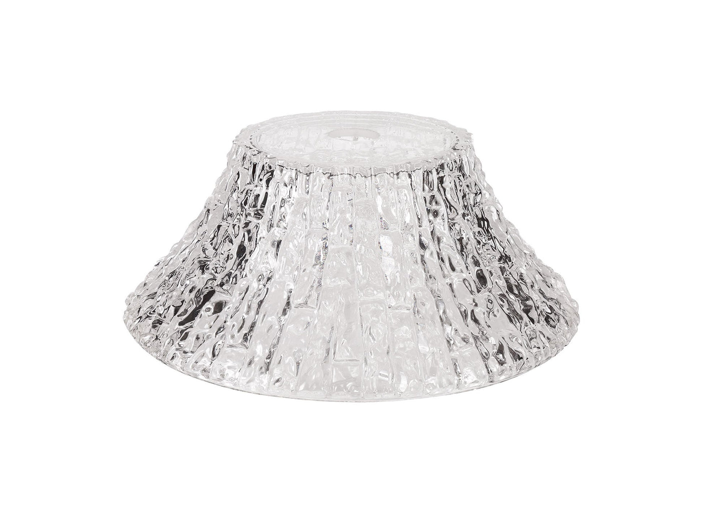 Stanley Round 38cm Patterned Clear Glass Lampshade