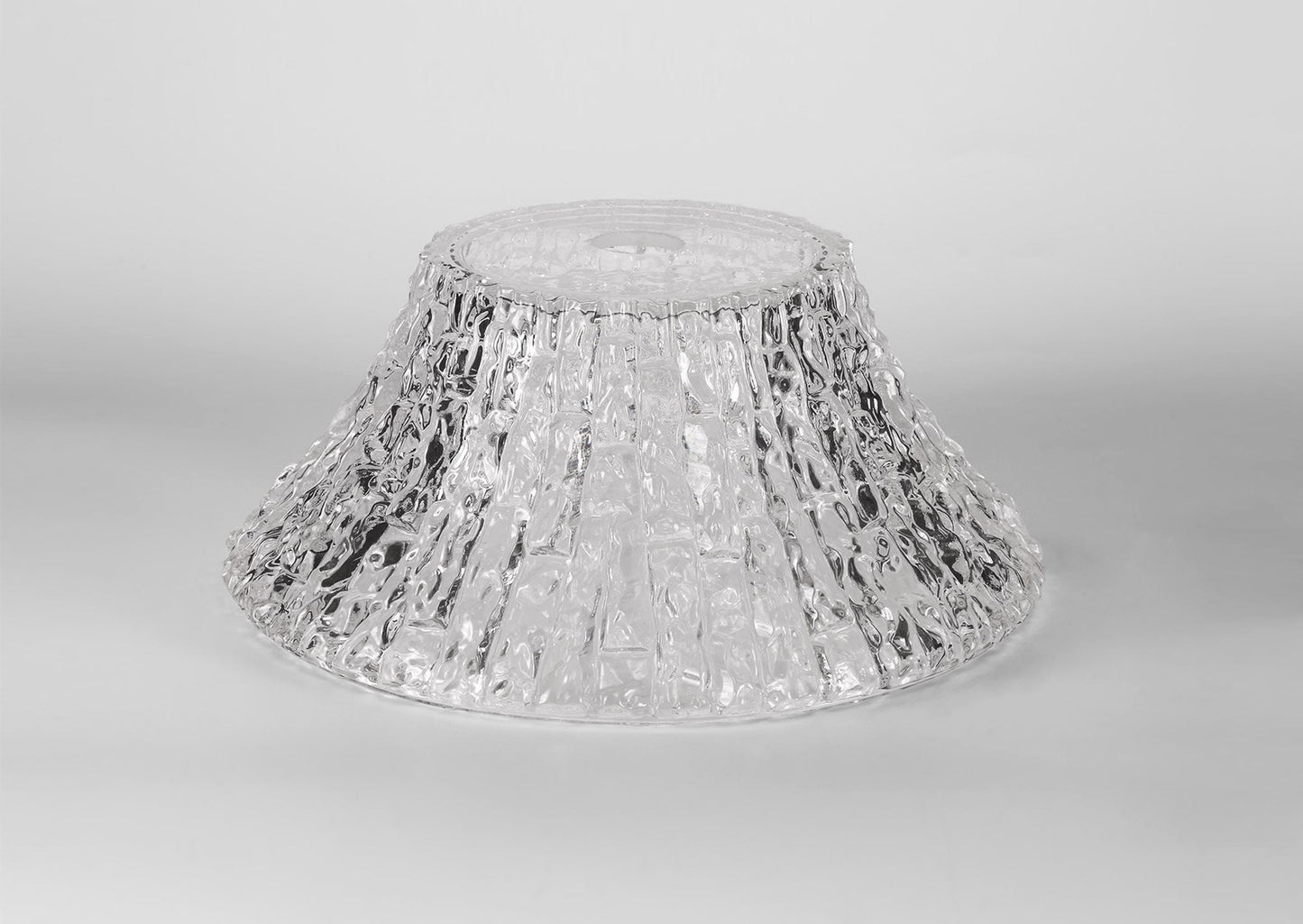 Stanley Round 38cm Patterned Clear Glass Lampshade