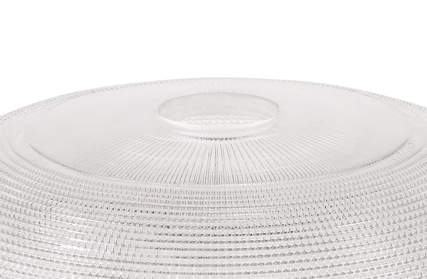 Stanley Round 26.5cm Prismatic Effect Clear Glass Lampshade