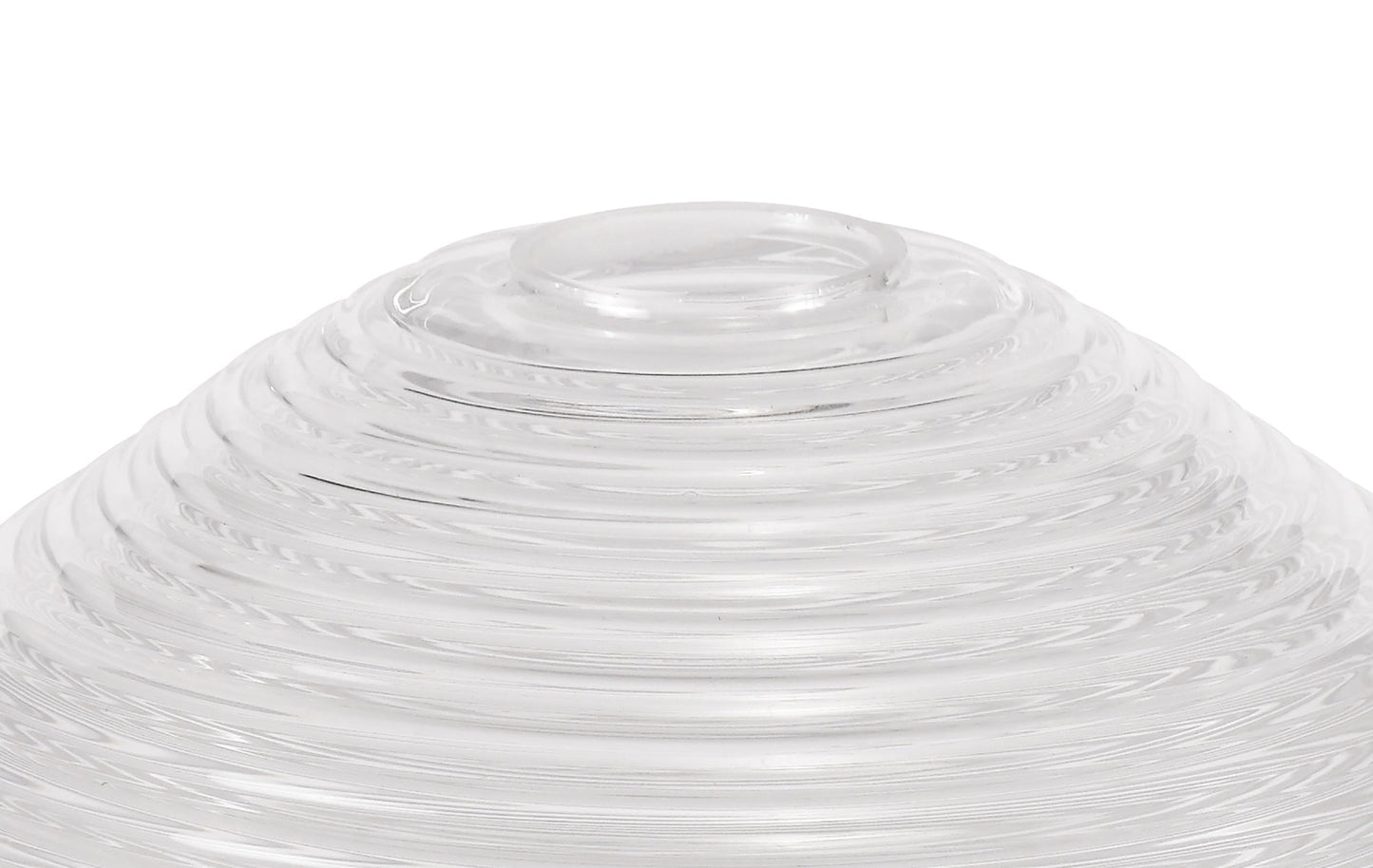 Stanley 1 Light Pendant E27 With 33.5cm Prismatic Glass Shade, Polished Nickel and Clear
