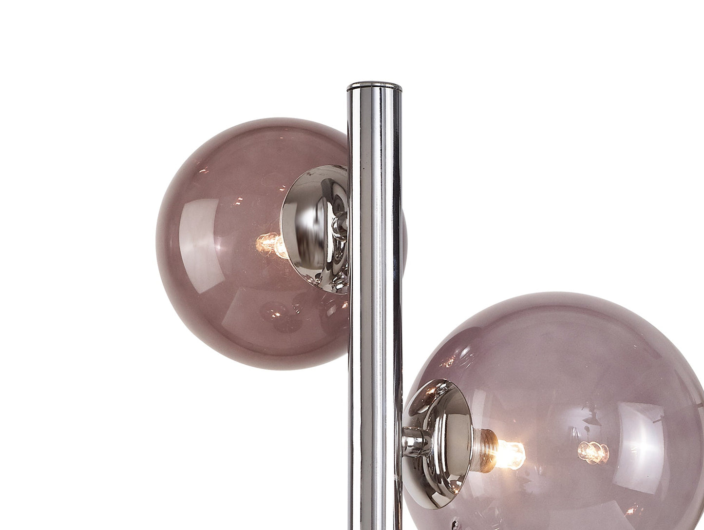 Stubbs Table Lamp, 3 x G9, Polished Chrome and Smoked Glass