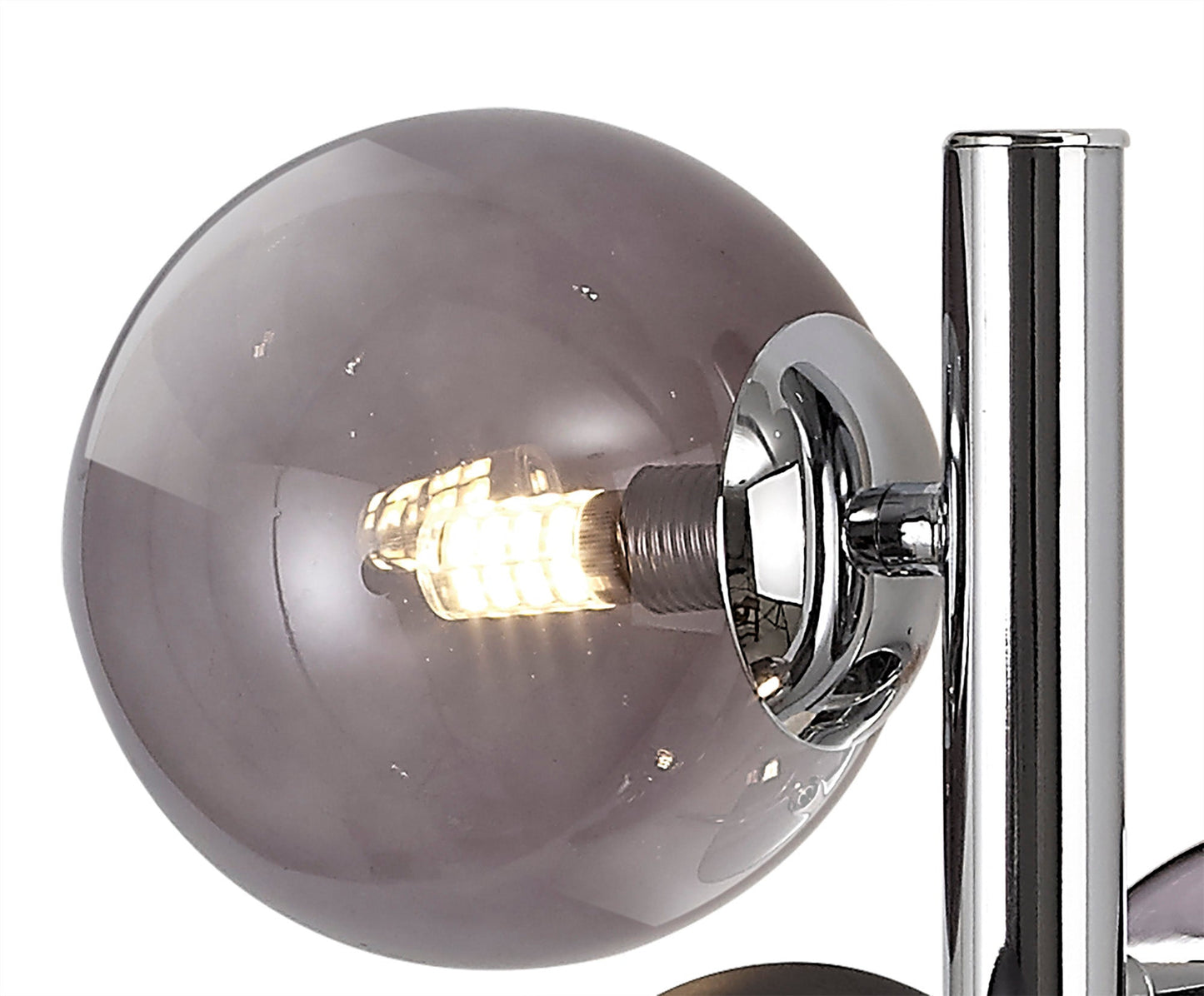Stubbs Wall Lamp, 2 x G9, Polished Chrome and Smoked Glass