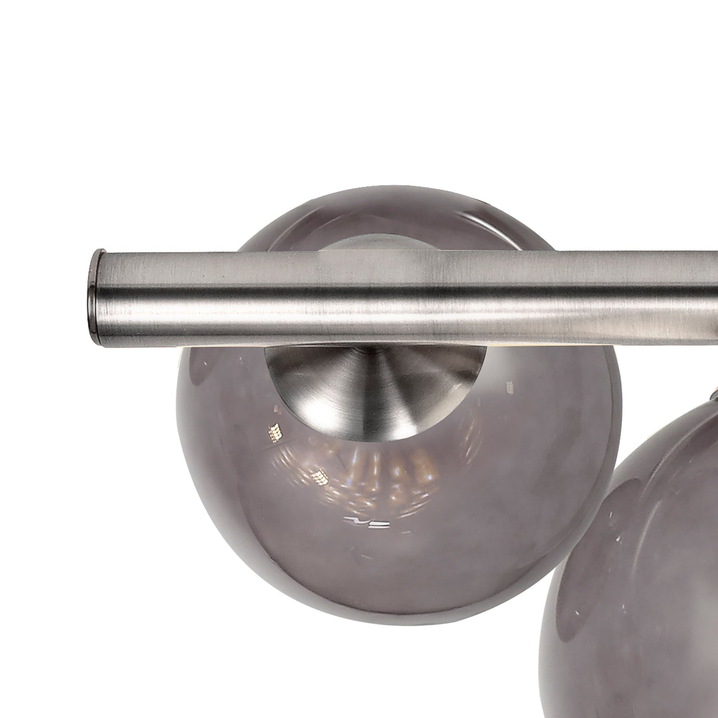 Stubbs Semi-Flush Ceiling Light, 4 x G9, Polished Chrome, Smoked Glass