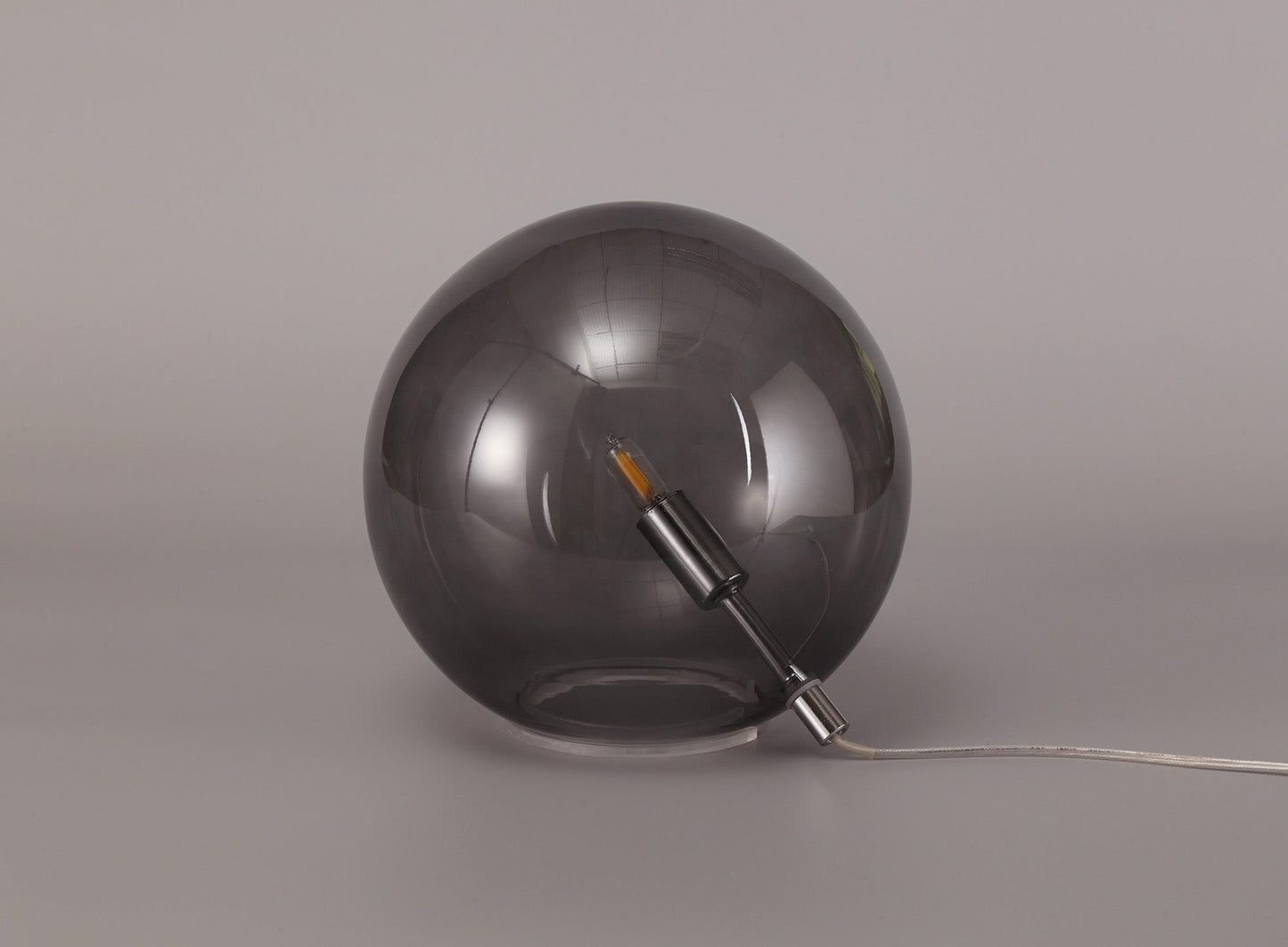 Stubbs Table Lamp, 1 x G9, Polished Chrome and Smoked Glass
