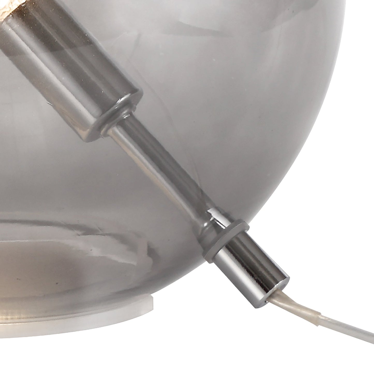 Stubbs Table Lamp, 1 x G9, Polished Chrome and Smoked Glass
