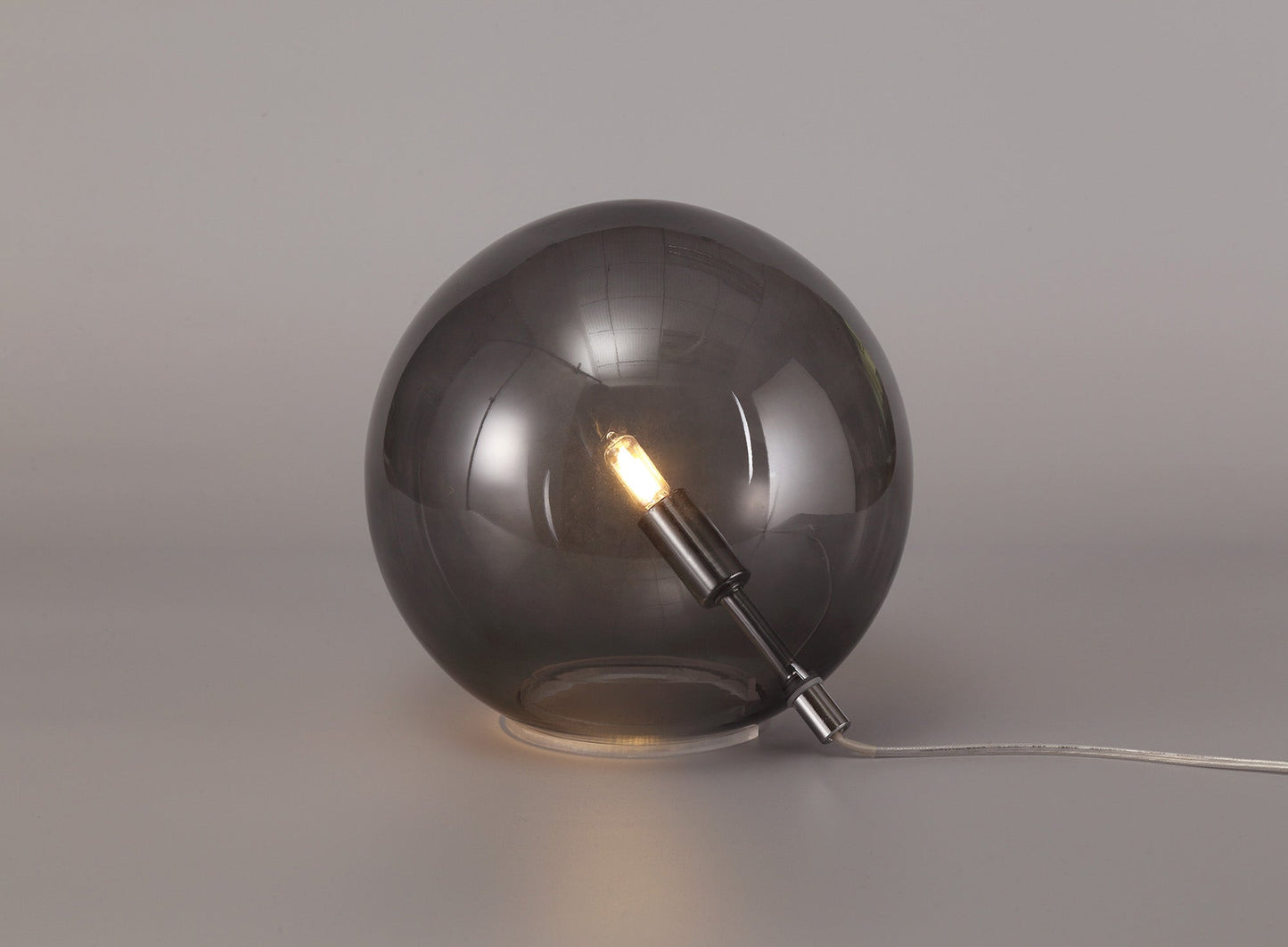 Stubbs Table Lamp, 1 x G9, Polished Chrome and Smoked Glass