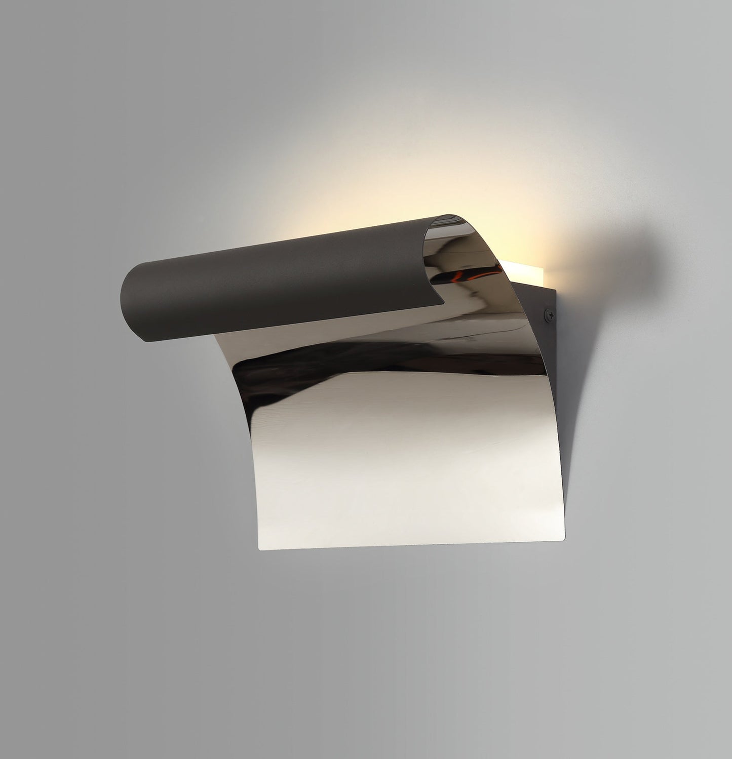 Styal Wall Lamp, 1 x 12W LED, 3000K, 840lm, Sand Anthracite and Polished Chrome, 3yrs Warranty