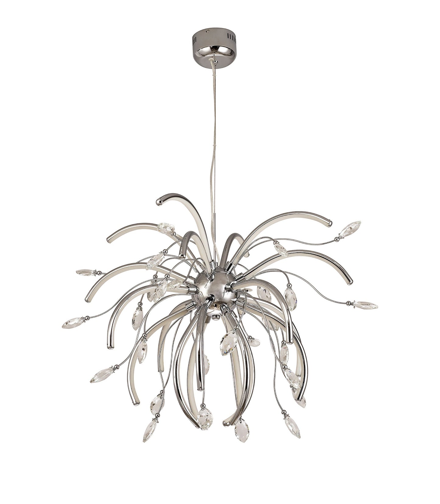 Tabley Large Pendant, 20 x 4.5W LED, 3000K, 2549lm, Polished Chrome, 3yrs Warranty