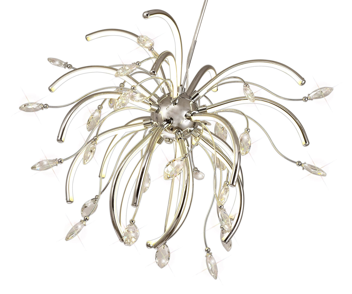 Tabley Large Pendant, 20 x 4.5W LED, 3000K, 2549lm, Polished Chrome, 3yrs Warranty