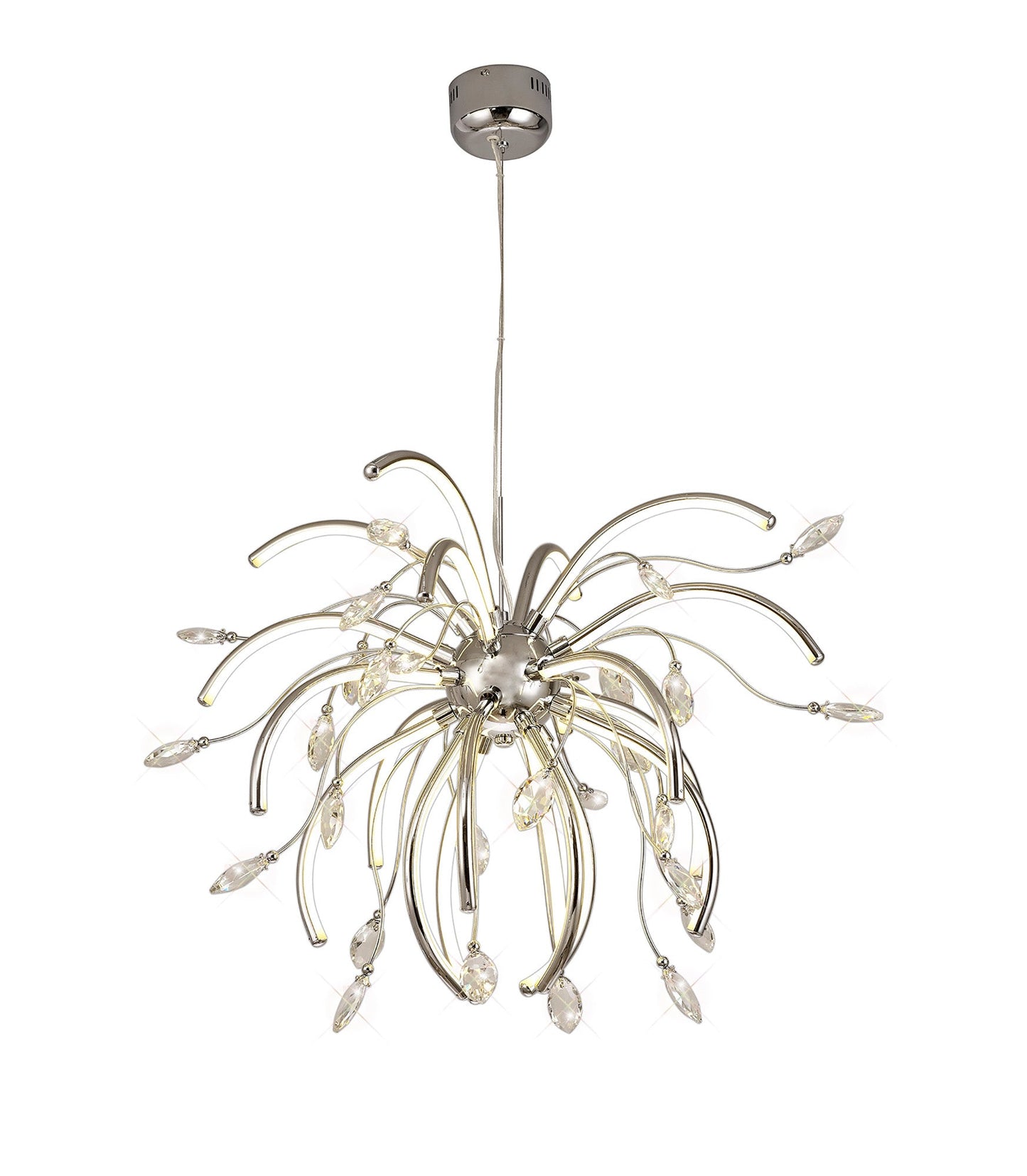 Tabley Large Pendant, 20 x 4.5W LED, 3000K, 2549lm, Polished Chrome, 3yrs Warranty