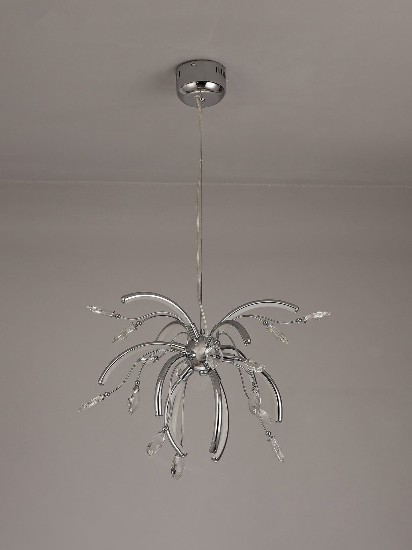 Tabley Medium Pendant, 12 x 2.5W LED, 3000K, 1243lm, Polished Chrome, 3yrs Warranty