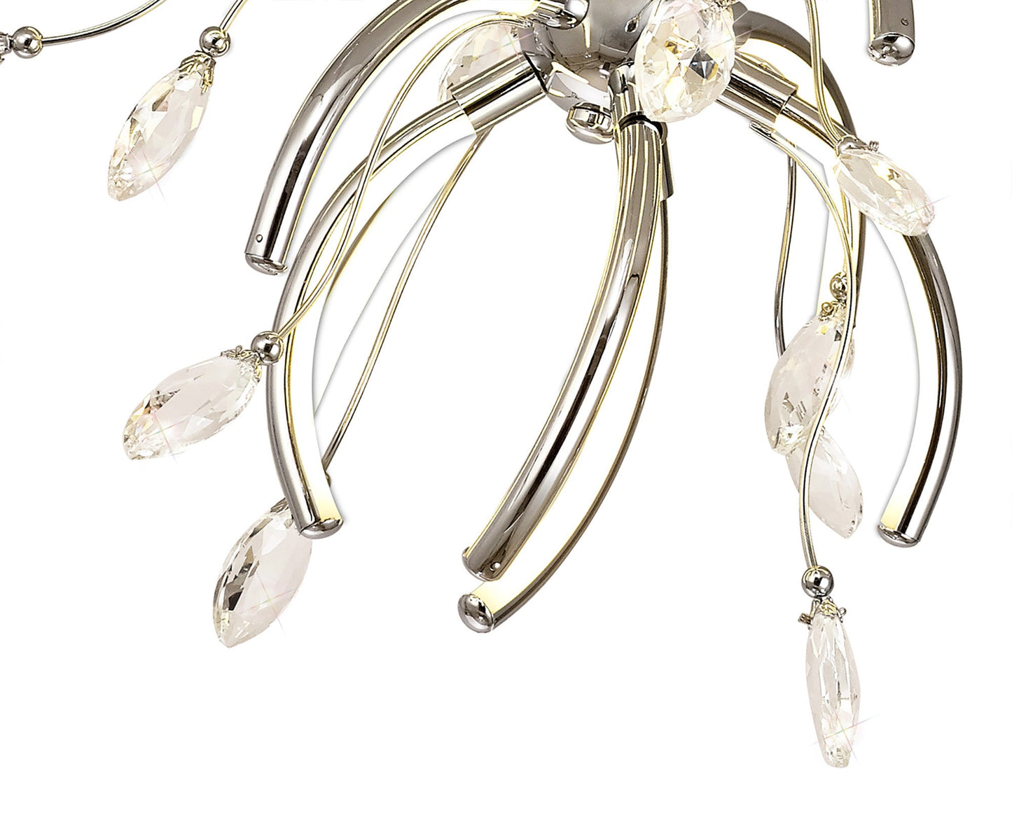 Tabley Medium Pendant, 12 x 2.5W LED, 3000K, 1243lm, Polished Chrome, 3yrs Warranty