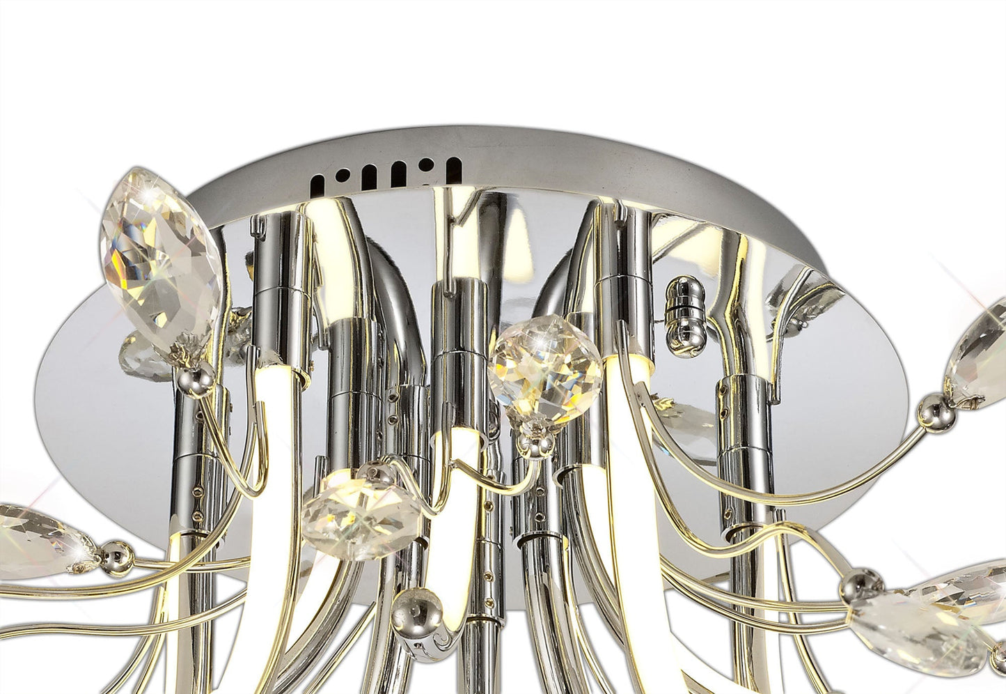 Tabley Medium Celing, 10 x 3.5W LED, 3000K, 1146lm, Polished Chrome, 3yrs Warranty
