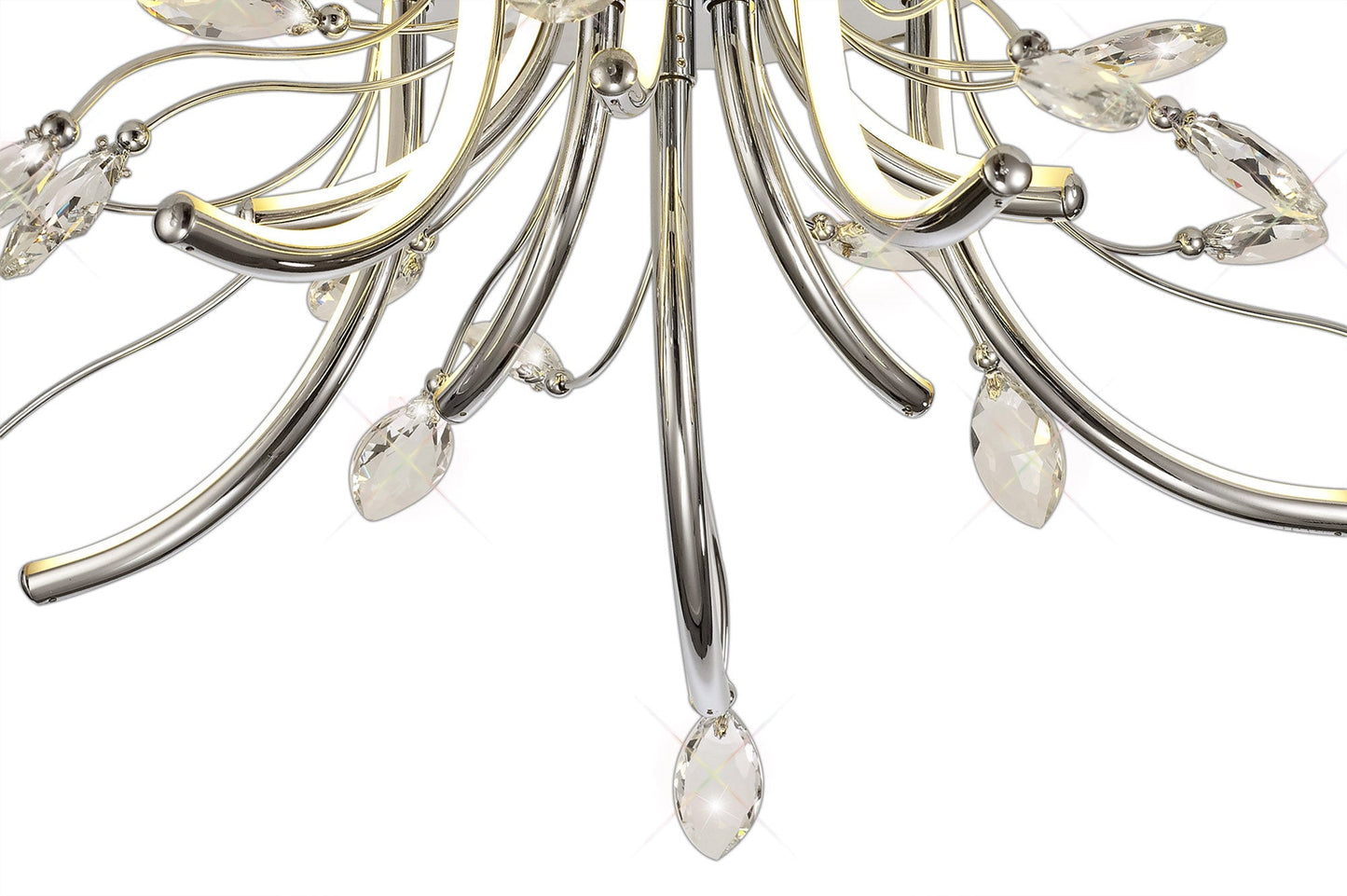 Tabley Medium Celing, 10 x 3.5W LED, 3000K, 1146lm, Polished Chrome, 3yrs Warranty
