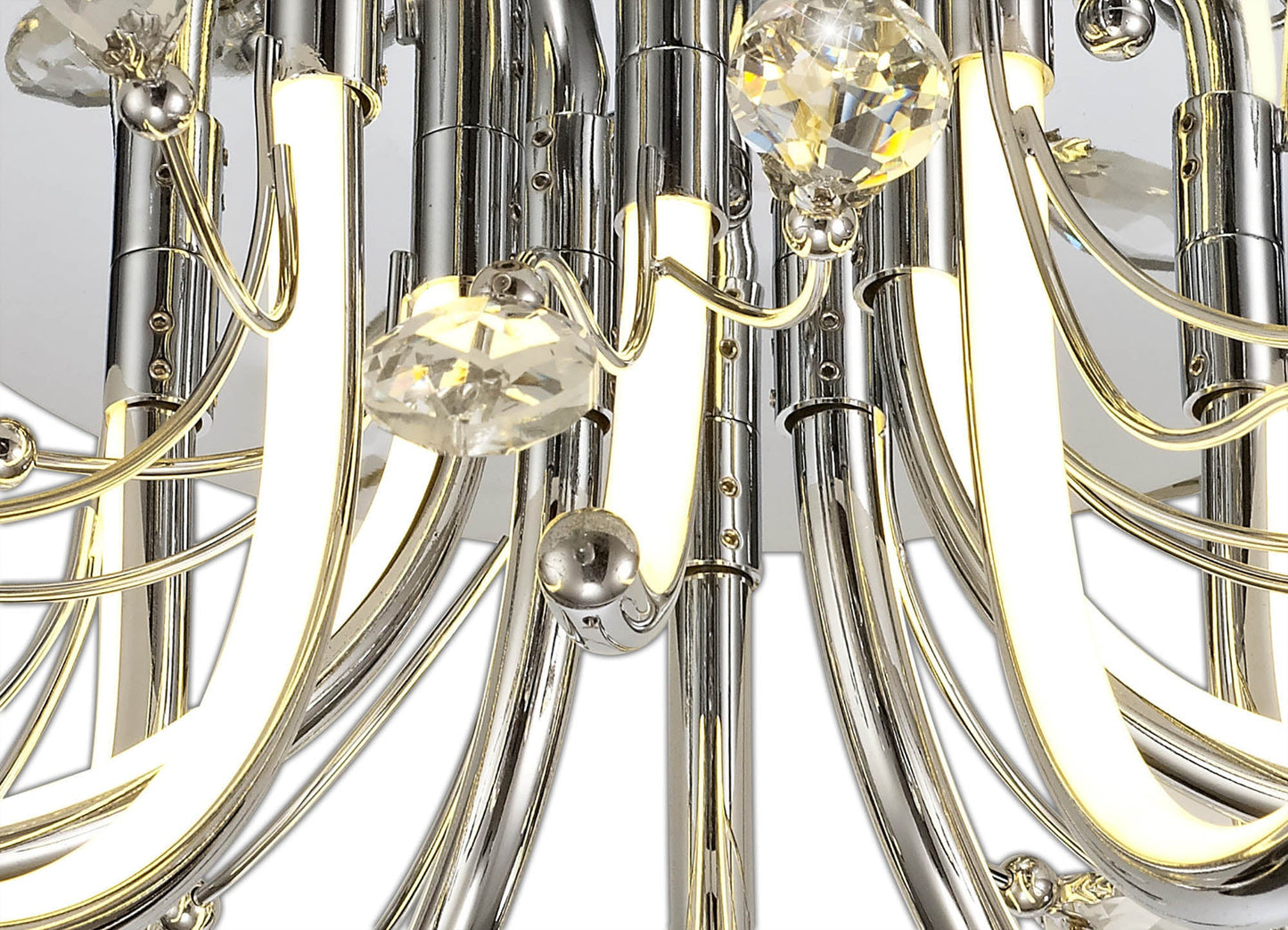 Tabley Medium Celing, 10 x 3.5W LED, 3000K, 1146lm, Polished Chrome, 3yrs Warranty