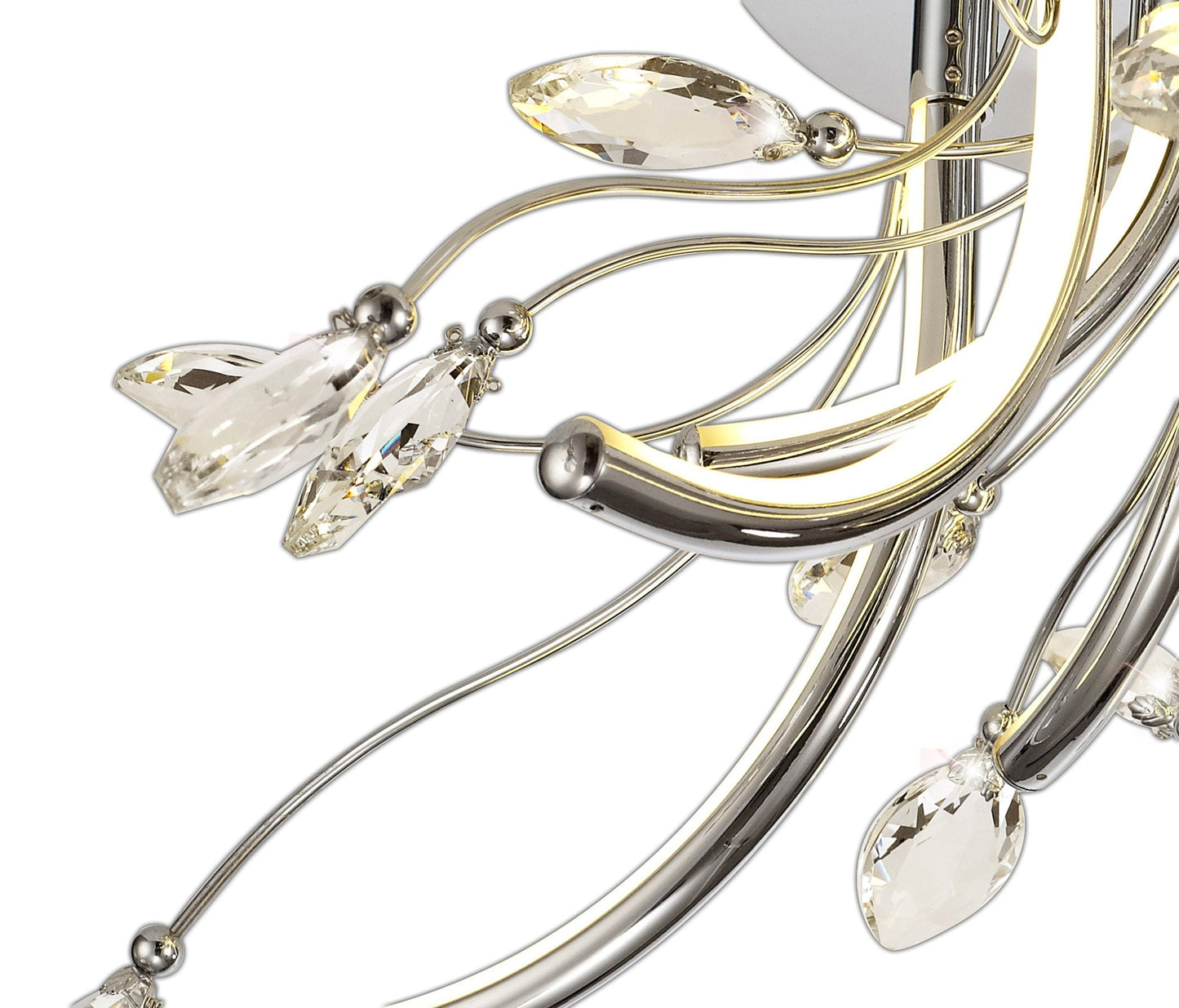 Tabley Medium Celing, 10 x 3.5W LED, 3000K, 1146lm, Polished Chrome, 3yrs Warranty