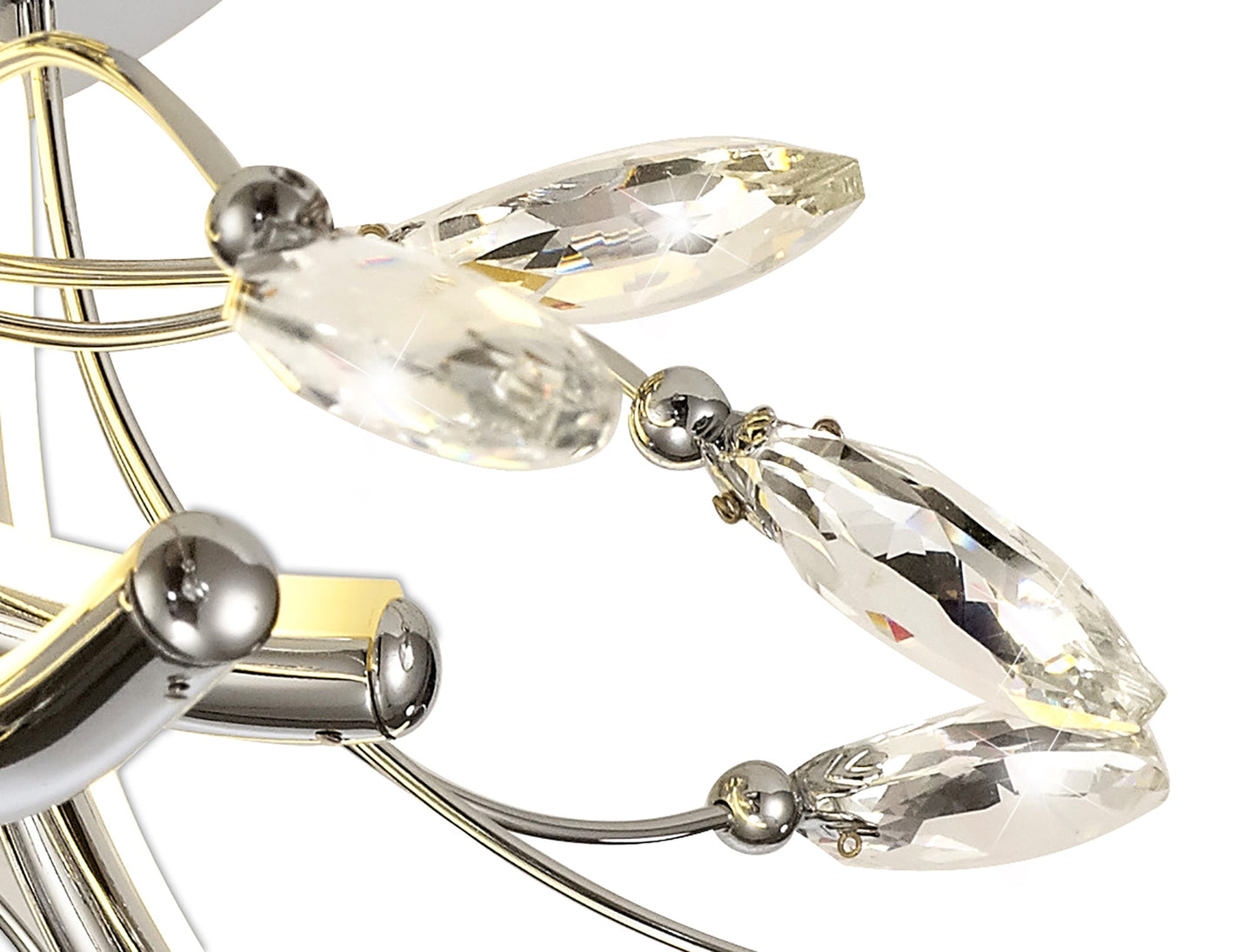 Tabley Medium Celing, 10 x 3.5W LED, 3000K, 1146lm, Polished Chrome, 3yrs Warranty