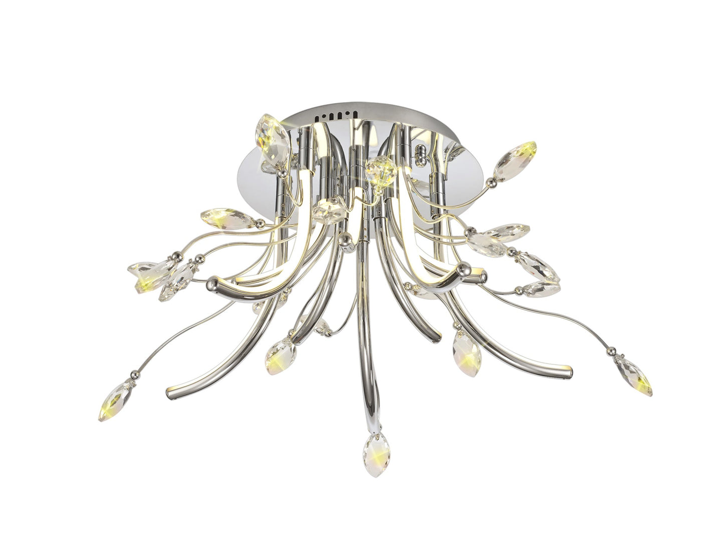 Tabley Medium Celing, 10 x 3.5W LED, 3000K, 1146lm, Polished Chrome, 3yrs Warranty