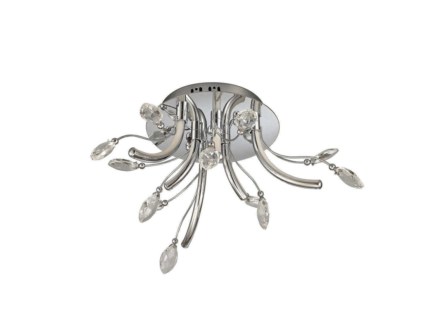 Tabley Small Celing, 6 x 2W LED, 3000K, 580lm, Polished Chrome, 3yrs Warranty