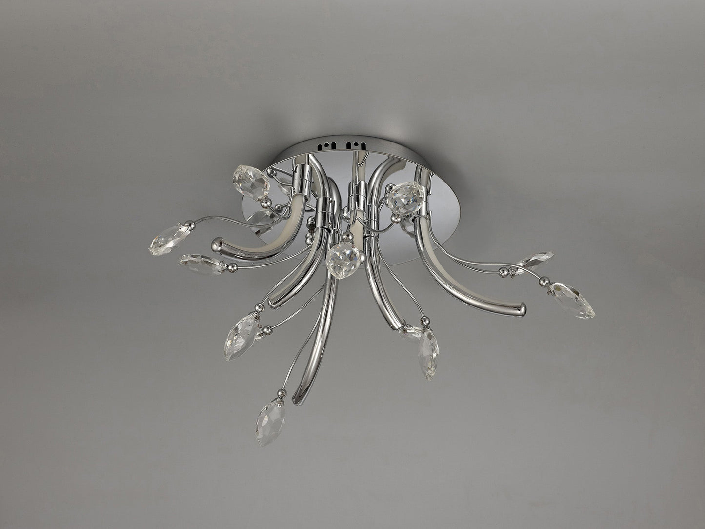 Tabley Small Celing, 6 x 2W LED, 3000K, 580lm, Polished Chrome, 3yrs Warranty