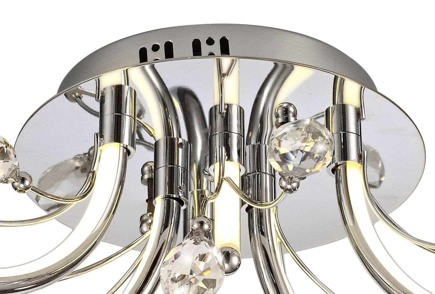Tabley Small Celing, 6 x 2W LED, 3000K, 580lm, Polished Chrome, 3yrs Warranty