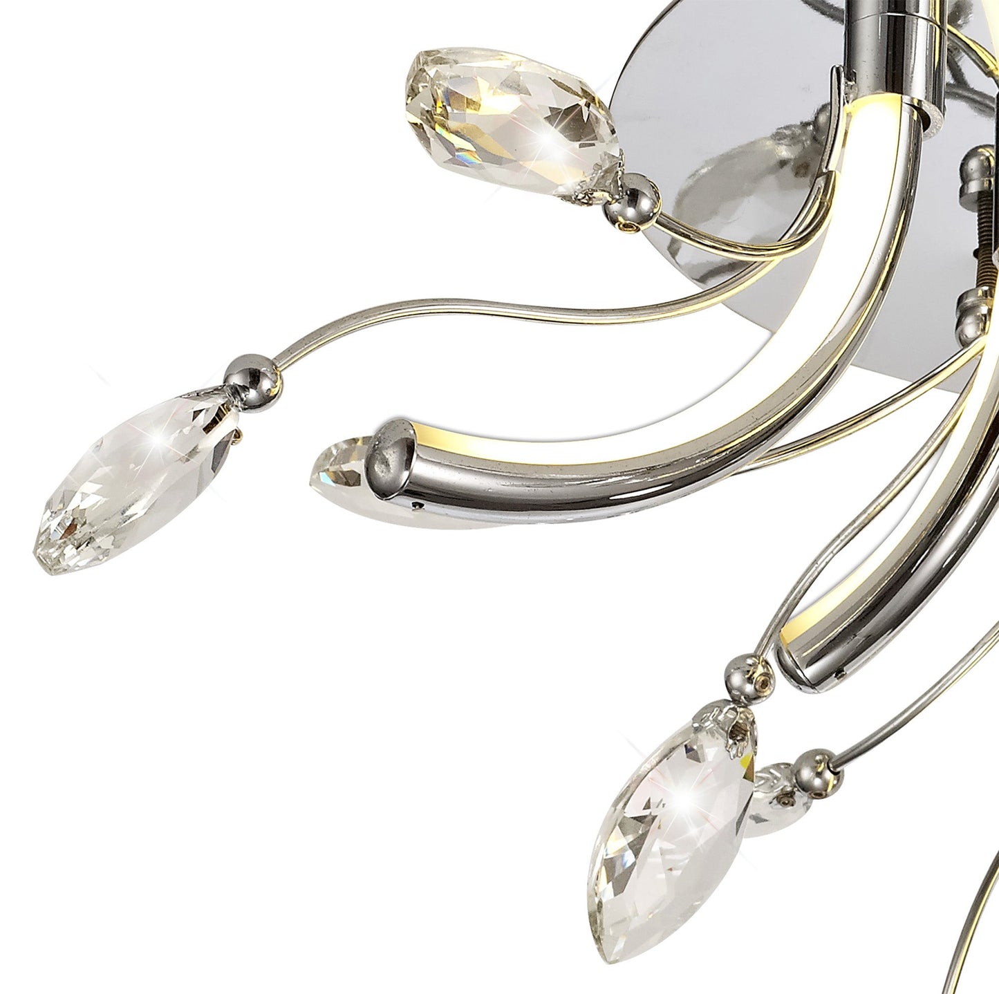 Tabley Small Celing, 6 x 2W LED, 3000K, 580lm, Polished Chrome, 3yrs Warranty